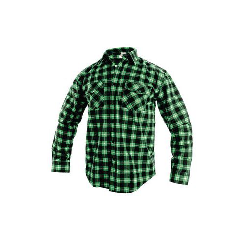 CXS hosszú ujjú férfi flanel ing, zöld/fekete