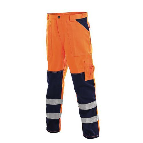 CXS férfi fényvisszaverő munkaruha nadrág, narancssárga/kék