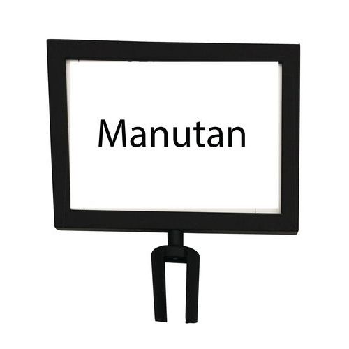 Manutan Expert információs tábla torlaszoló oszlopokhoz, 2 m, fekete