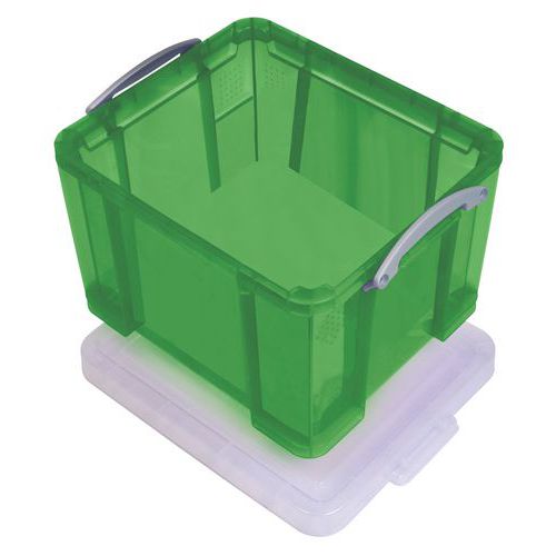 Műanyag tároló dobozok kapcsos fedéllel, zöld