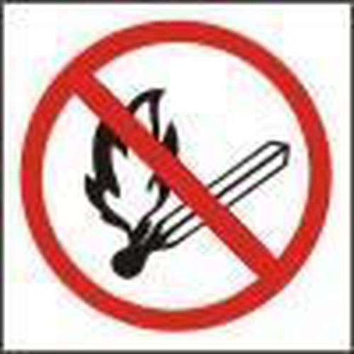Tiltó biztonsági táblák - Nyílt láng használata tilos