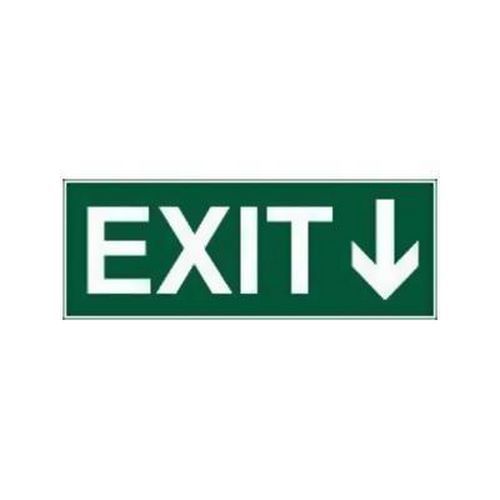 Menekülési foszforeszkáló biztonsági táblák - EXIT, irányjelzővel