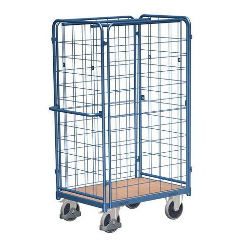 Magas polcos kocsik 4 hálós oldallal, 400 - 500 kg-ig, 1 polccal