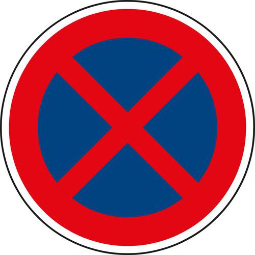Megállni tilos (B28) közlekedési tábla