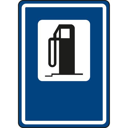 Üzemanyagtöltő állomás (IJ7) közlekedési tábla