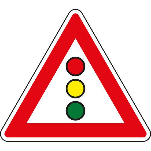 Fényjelzés (A10) közlekedési tábla