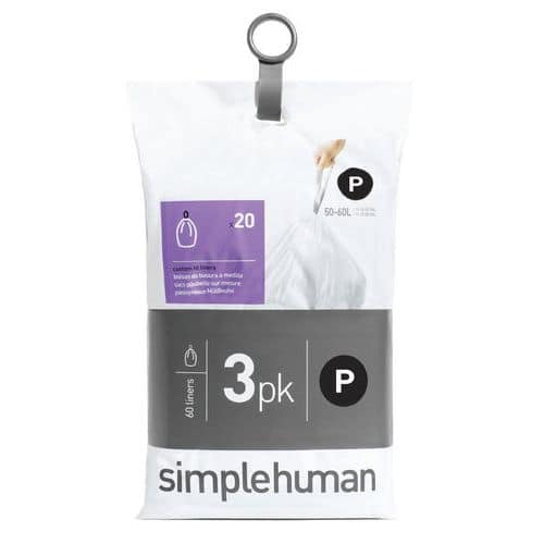 Pocket Liner szemeteszsák, 50-60 l (P) - Simplehuman