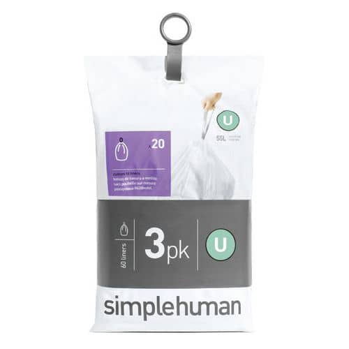 Pocket Liner szemeteszsák, 55 l (U) - Simplehuman