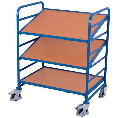 Euro polcos kocsi ferde polcokkal, 3 polccal, 93,5 x 66,5 x 112,5 cm Euro polcos kocsi ferde polcokkal, 3 polccal, 93,5 x 66,5 x 112,5 cm