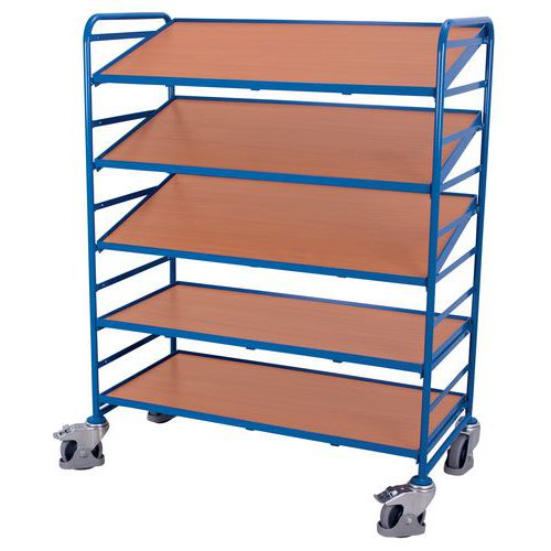 Euro polcos kocsi ferde polcokkal, 5 polccal, 135 x 66,5 x 170 cm Euro polcos kocsi ferde polcokkal, 5 polccal, 135 x 66,5 x 170 cm