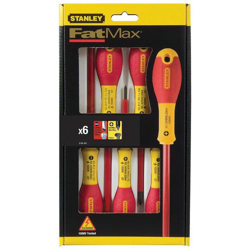 Stanley FatMax® szigetelt villanyszerelő csavarhúzó, 6 db.