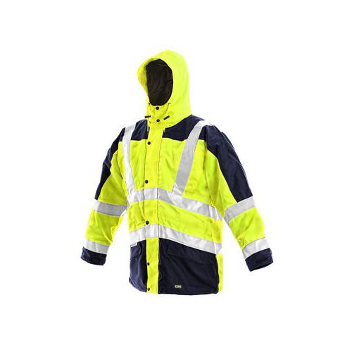 Férfi fényvisszaverő kabát LONDON, 5in1, sárga-kék