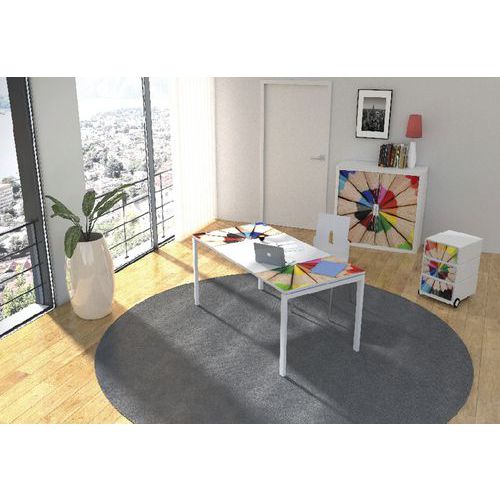 Manutan Expert Easy Office irodabútorszett, asztal: 140 x 80 cm