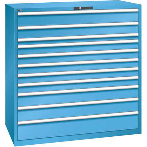 Lista műhelyfiókos szekrény, 1431x725x1450mm, 11 fiók