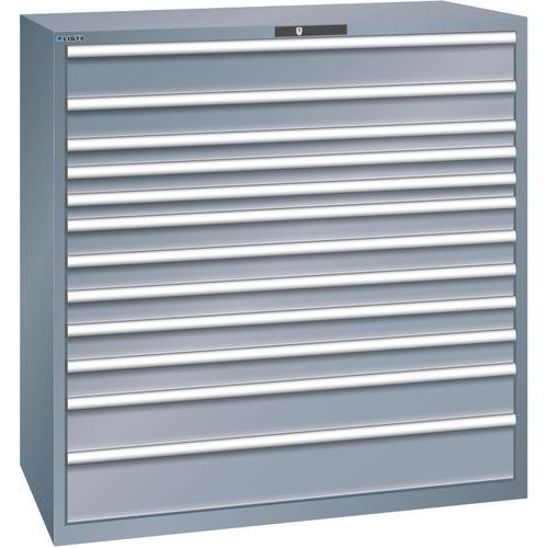 Lista műhelyfiókos szekrények, teherbírás 200 kg, 12 fiók.