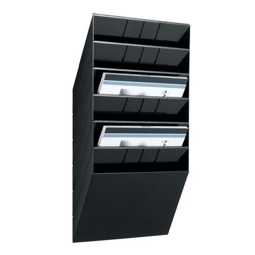 Flexibox falra szerelhető prospektustartó állványok, magasság 62 cm, szélesség 34,8 cm