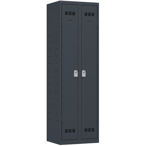 Vinco hegesztett többcélú szekrények, 2 rekesszel, 600 mm, hengerzárral