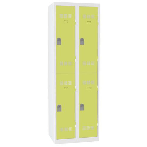 Vinco hegesztett öltözőszekrények, 2 oszlopban 4 rekesszel, 300 mm, hengerzárral Vinco hegesztett öltözőszekrények, 2 oszlopban 4 rekesszel, 300 mm, hengerzárral
