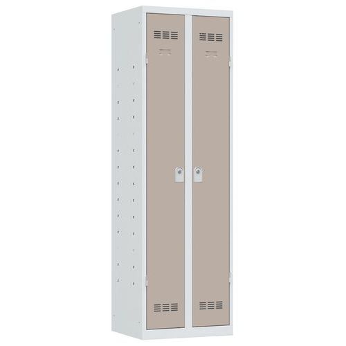 Vinco hegesztett többcélú szekrények, 2 rekesszel, 600 mm, hengerzárral