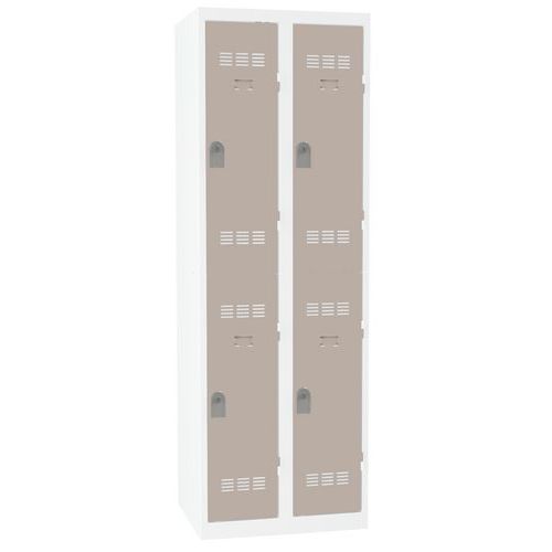 Vinco hegesztett öltözőszekrények, 2 oszlopban 4 rekesszel, 300 mm, hengerzárral Vinco hegesztett öltözőszekrények, 2 oszlopban 4 rekesszel, 300 mm, hengerzárral