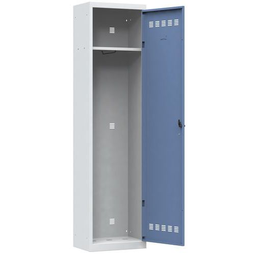 Vinco hegesztett öltözőszekrények válaszfallal, 1 rekesszel, 500 mm, hengerzárral