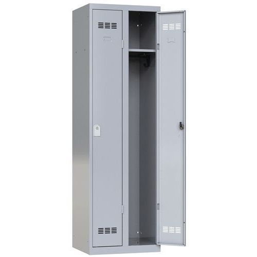 Vinco hegesztett öltözőszekrények, 2 rekesszel, 300 mm, hengerzárral