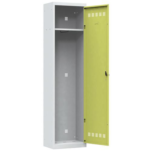 Vinco hegesztett öltözőszekrények válaszfallal, 1 rekesszel, 500 mm, hengerzárral