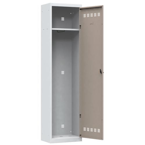 Vinco hegesztett öltözőszekrények válaszfallal, 1 rekesszel, 500 mm, hengerzárral