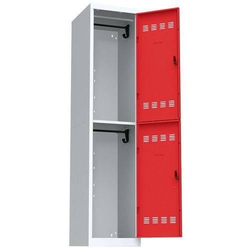 Vinco hegesztett öltözőszekrények, 1 oszlopban 2 rekesszel, 400 mm, hengerzárral Vinco hegesztett öltözőszekrények, 1 oszlopban 2 rekesszel, 400 mm, hengerzárral