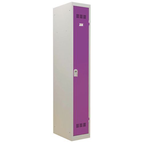 Vinco hegesztett öltözőszekrények válaszfallal, 1 rekesszel, 300 mm, hengerzárral Vinco hegesztett öltözőszekrények válaszfallal, 1 rekesszel, 300 mm, hengerzárral