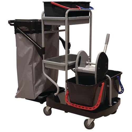 Manutan Expert takarító kocsi karos csavaróval, 2 x 15 l + 2 x 6 l Manutan Expert takarító kocsi karos csavaróval, 2 x 15 l + 2 x 6 l