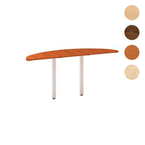 Alfa 100 asztal toldóelemek szürke lábazattal, 45 x 162,5 x 73,5 cm, félkör