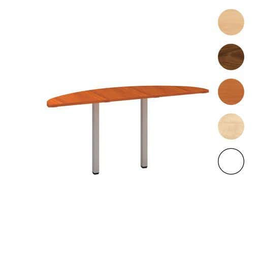 Alfa 200 asztal toldóelemek szürke lábazattal, 45 x 162,5 x 74,2 cm, félkör