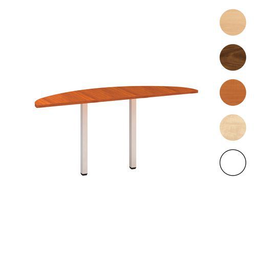 Alfa 200 asztal toldóelemek fehér lábazattal, 45 x 162,5 x 74,2 cm, félkör