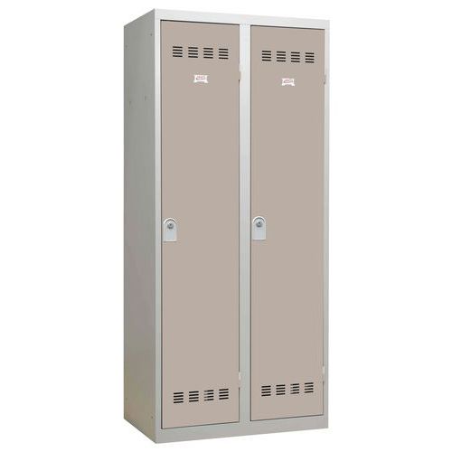 Vinco hegesztett öltözőszekrények válaszfallal, 2 rekesszel, 400 mm, hengerzárral Vinco hegesztett öltözőszekrények válaszfallal, 2 rekesszel, 400 mm, hengerzárral