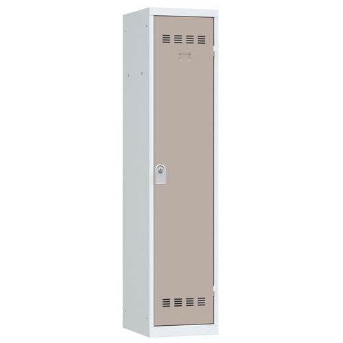 Vinco hegesztett öltözőszekrények válaszfallal, 1 rekesszel, 400 mm, hengerzárral Vinco hegesztett öltözőszekrények válaszfallal, 1 rekesszel, 400 mm, hengerzárral