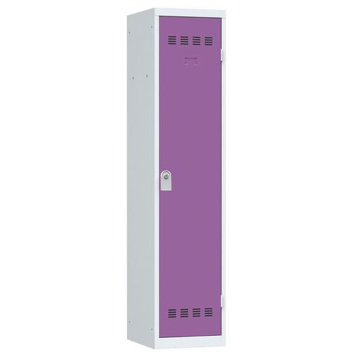 Vinco hegesztett öltözőszekrények válaszfallal, 1 rekesszel, 400 mm, hengerzárral Vinco hegesztett öltözőszekrények válaszfallal, 1 rekesszel, 400 mm, hengerzárral