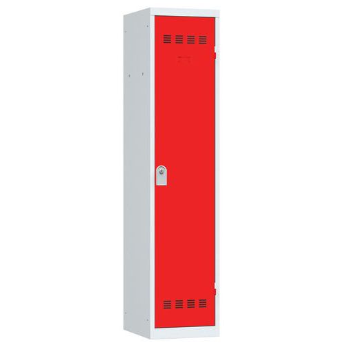 Vinco hegesztett öltözőszekrények válaszfallal, 1 rekesszel, 400 mm, hengerzárral Vinco hegesztett öltözőszekrények válaszfallal, 1 rekesszel, 400 mm, hengerzárral