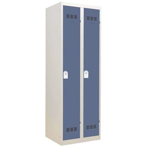 Vinco hegesztett öltözőszekrények, 2 rekesszel, 300 mm, hengerzárral Vinco hegesztett öltözőszekrények, 2 rekesszel, 300 mm, hengerzárral