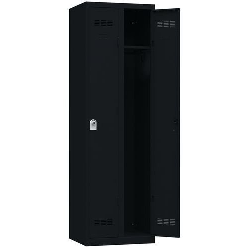 Vinco hegesztett öltözőszekrények, 2 rekesszel, 300 mm, forgóretesszel
