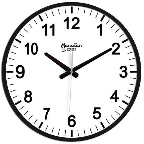 Manutan Expert analóg óra, autonóm kvarc, átmérő 40 cm Manutan Expert analóg óra, autonóm kvarc, átmérő 40 cm