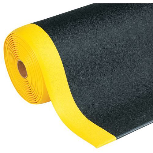 Sof-Tred™ fáradásgátló ipari szőnyegek, fekete/sárga, 122 cm szélességben