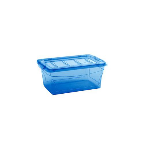 Műanyag tároló dobozok fedéllel, kék