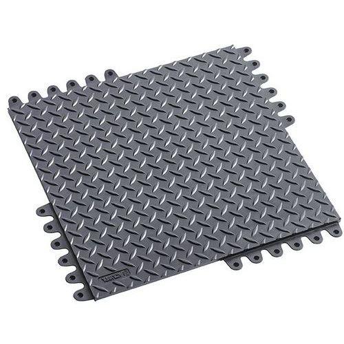 De-Flex rakodópadló, 450 x 450 x19 mm, gumi, fekete De-Flex rakodópadló, 450 x 450 x19 mm, gumi, fekete