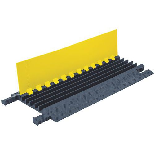 Grip Guard® kábelátjáró, 5 csatorna, sárga/szürke, 42 x 91 x 6 cm
