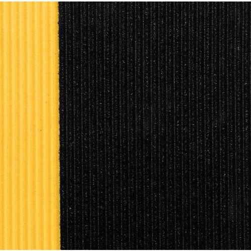 Sof-Tred™ fáradásgátló ipari szőnyegek barázdált felülettel, fekete/sárga, szélesség 122 cm