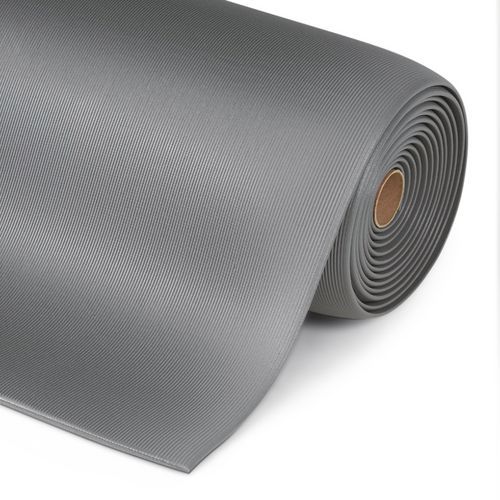 Sof-Tred™ fáradásgátló ipari szőnyegek barázdált felülettel, szürke, szélesség 122 cm