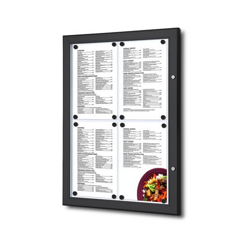 Menu Black mágneses vitrinek, egyszárnyas Menu Black mágneses vitrinek, egyszárnyas
