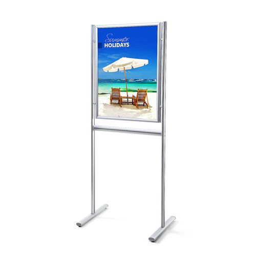 Infoboard kétoldalas reklámállványok, 25 mm profil