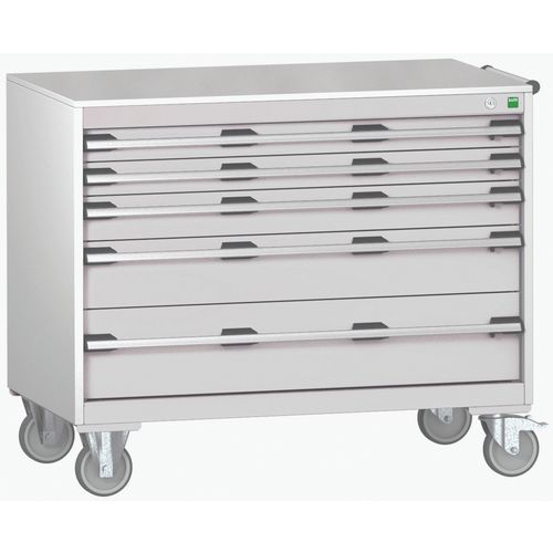 Bott Cubio mobil komód, 89 x 105 x 65 cm, 5 fiókos, multiplex/linóleum/szőnyeg